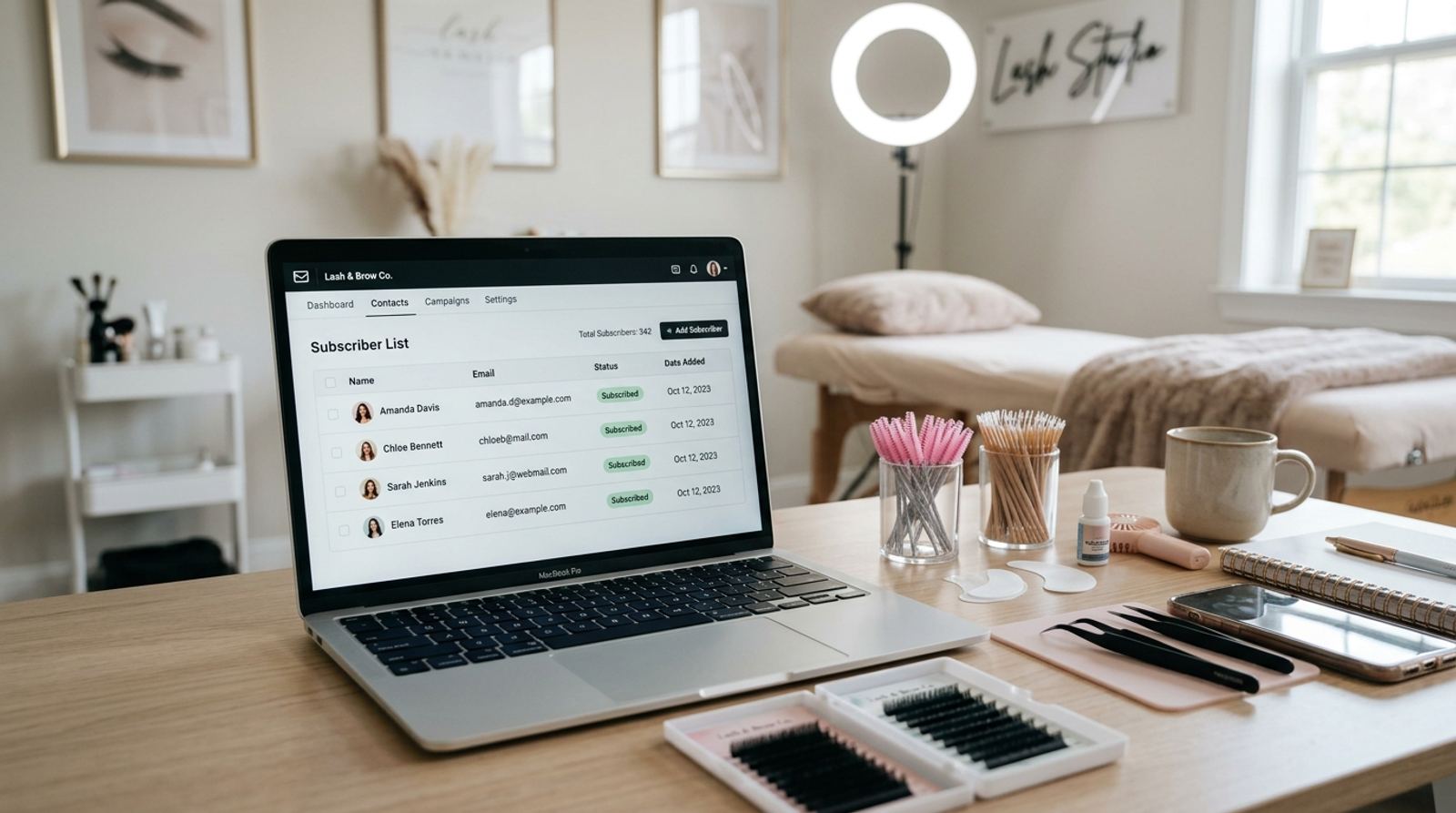 Build Your Email List During Lash Course