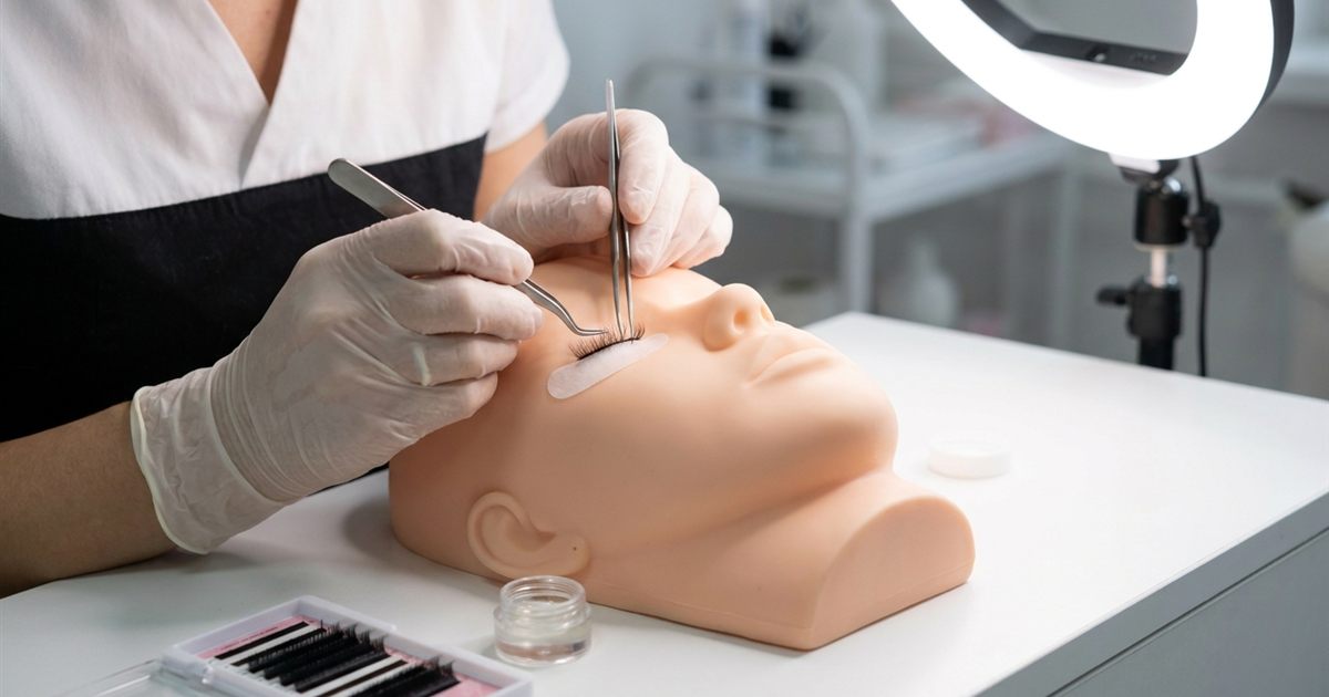 Lash Course Mannequin Head Practice Guide