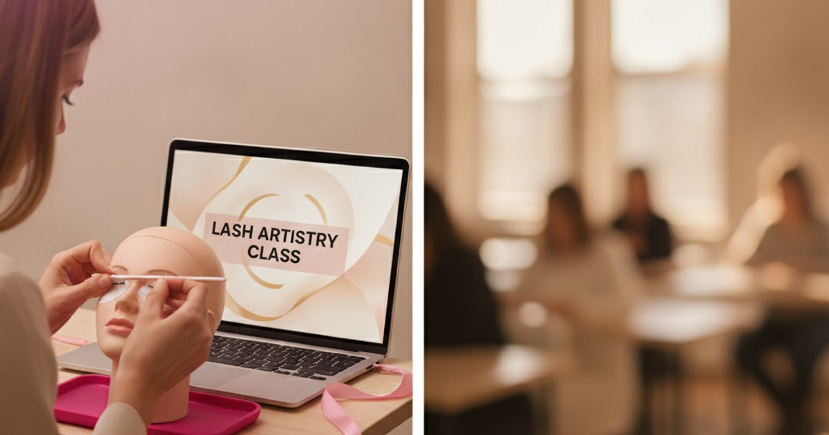 Online vs In-Person Lash Extension Classes